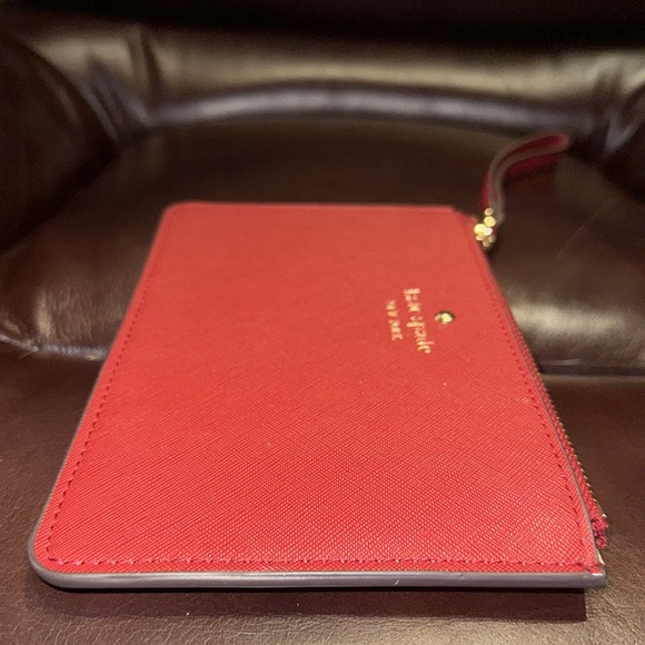 Red Kate Spade Lucy Medium Zip Wristlet - Picture 8 of 15